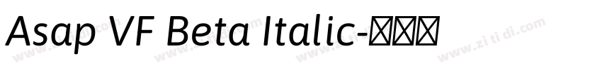 Asap VF Beta Italic字体转换